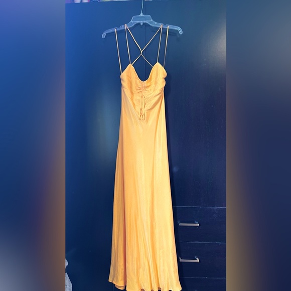 Zara Yellow Dress, size small, spaghetti strap, above ankle length - Picture 1 of 7